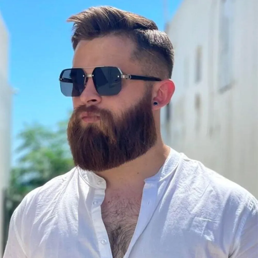 men's rectangular frame sunglasses