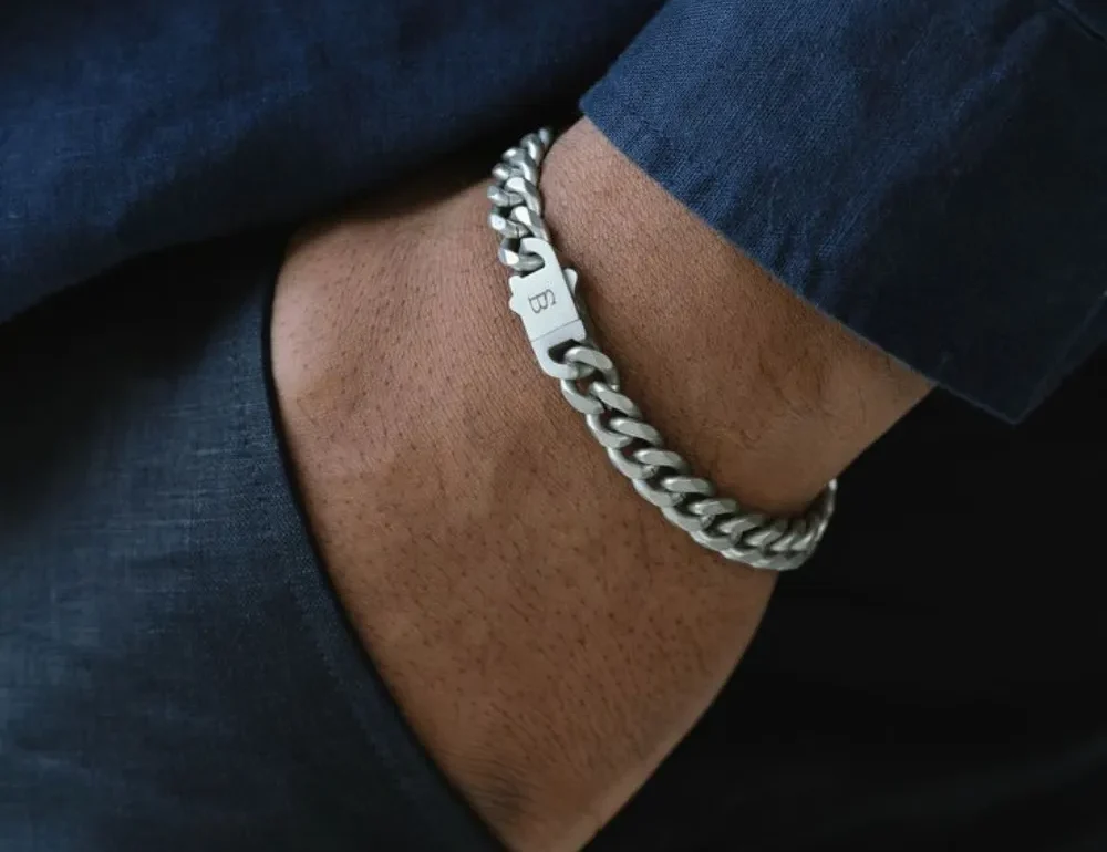 silver bracelet men
